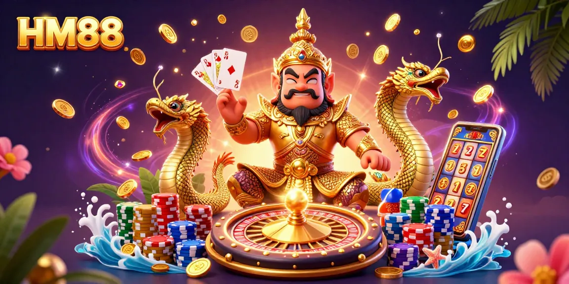 HM88 enhances online gaming experiences with vibrant characters and rich casino elements.