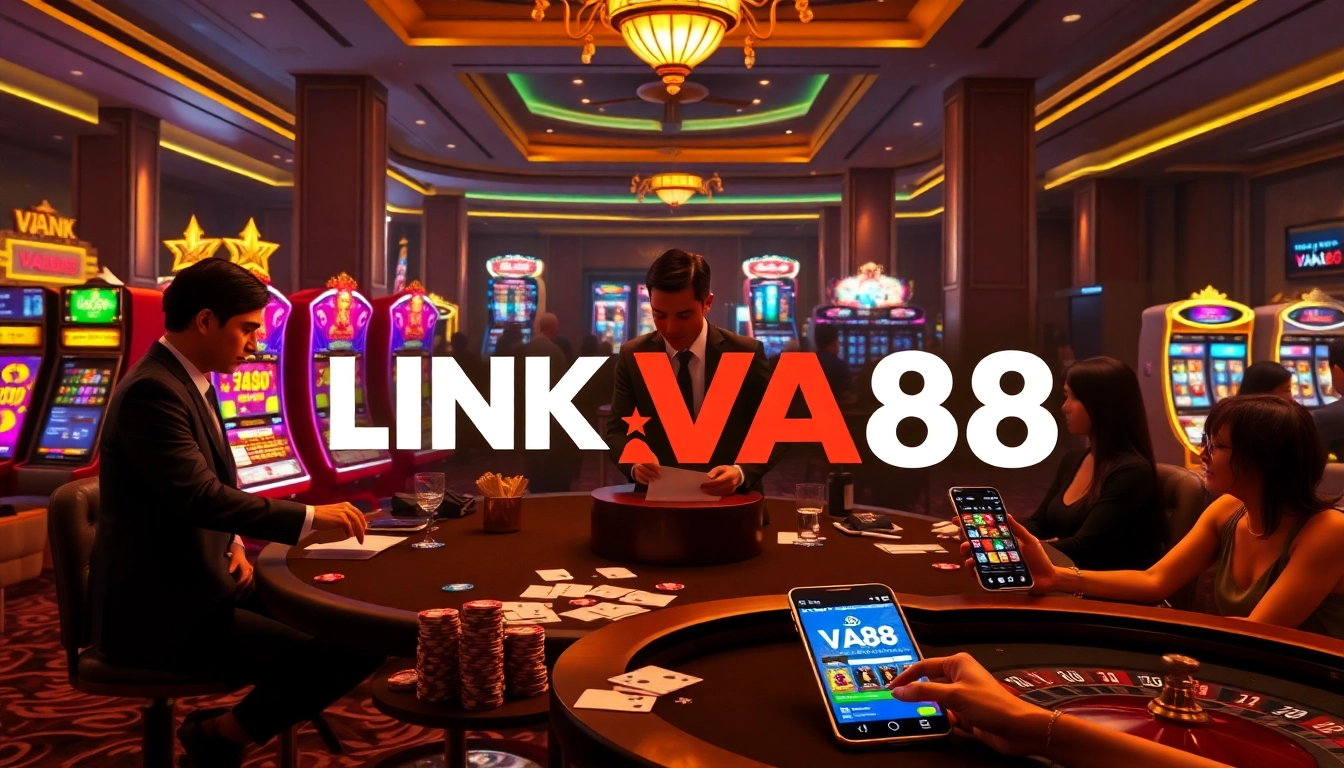 Exciting gaming action featuring LINK VA88 at a luxurious online casino.