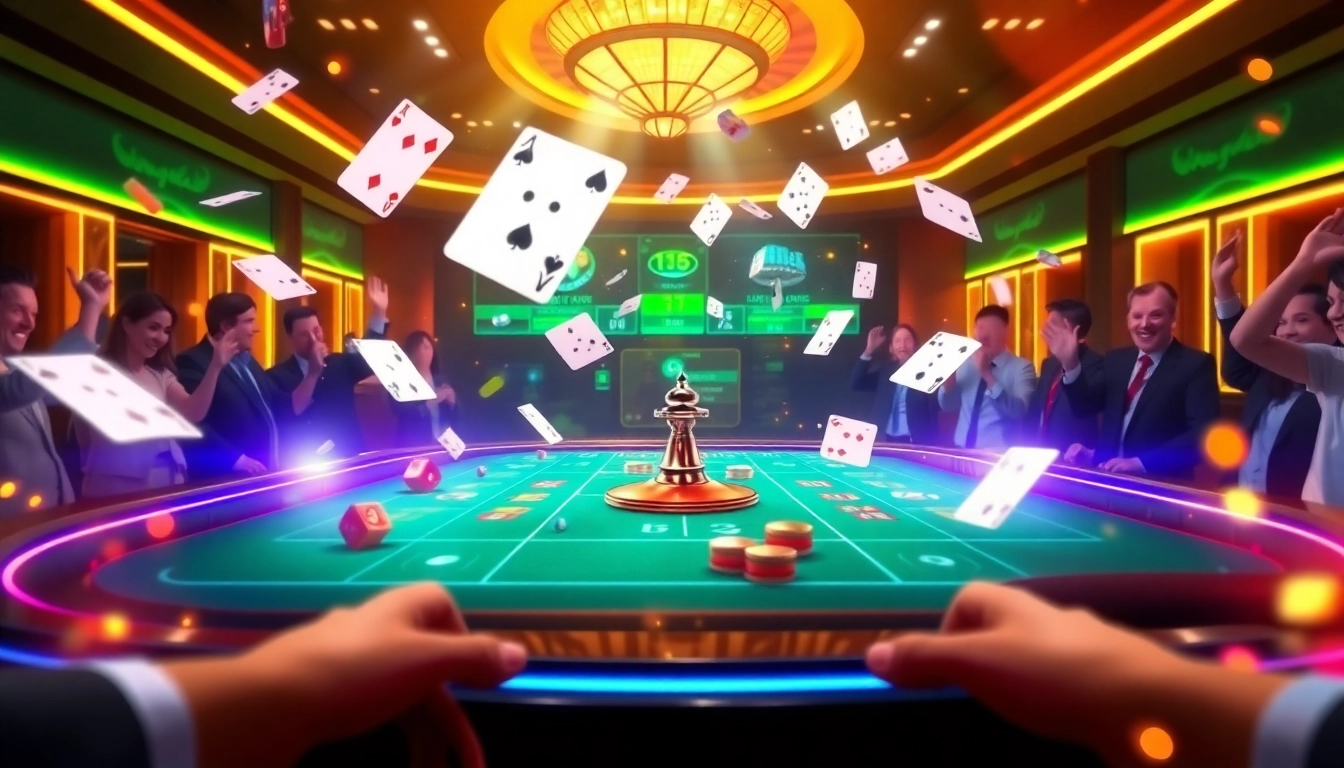 Lô đề trực tuyến betting slips and casino elements create an exciting gambling atmosphere.