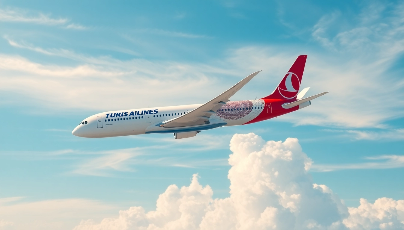 tk88 flight of Turkish Airlines Boeing 787-9 soaring in bright sky