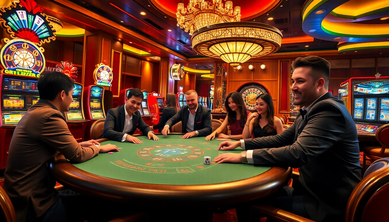 Experience the thrill of gambling at the thrilling j88 poker table in a luxurious casino setting.